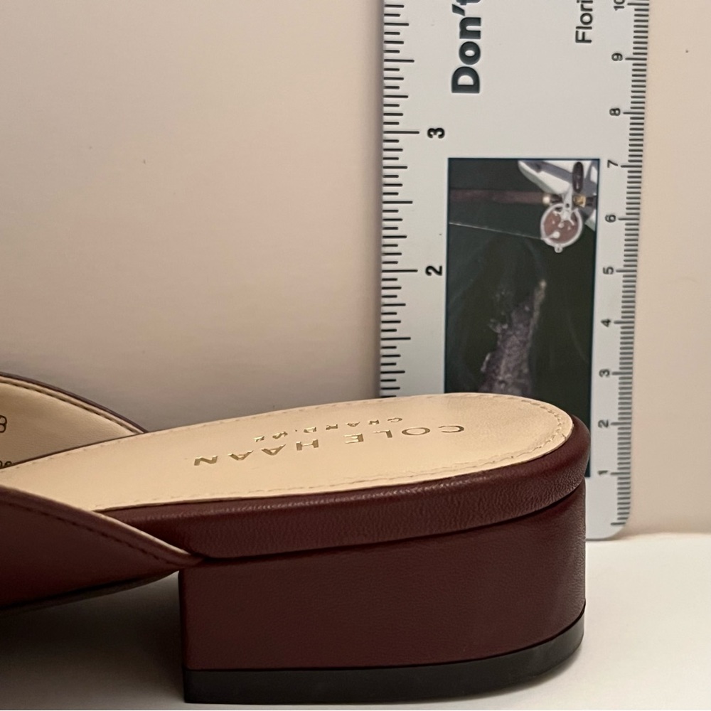 Cole Haan Ladies leather pointed-toe flat mules - Picture 5 of 8